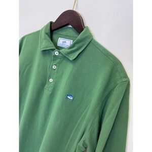 Southern Tide Mens Short Sleeve Skipjack Polo Shirt Green Cotton Size M
